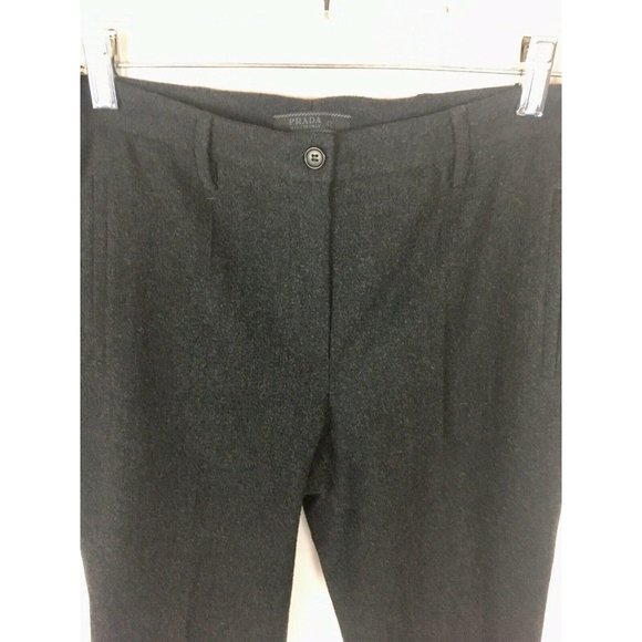 PRADA Women Dark Gray Wool Dress Pants  6 - Picture 2 of 5